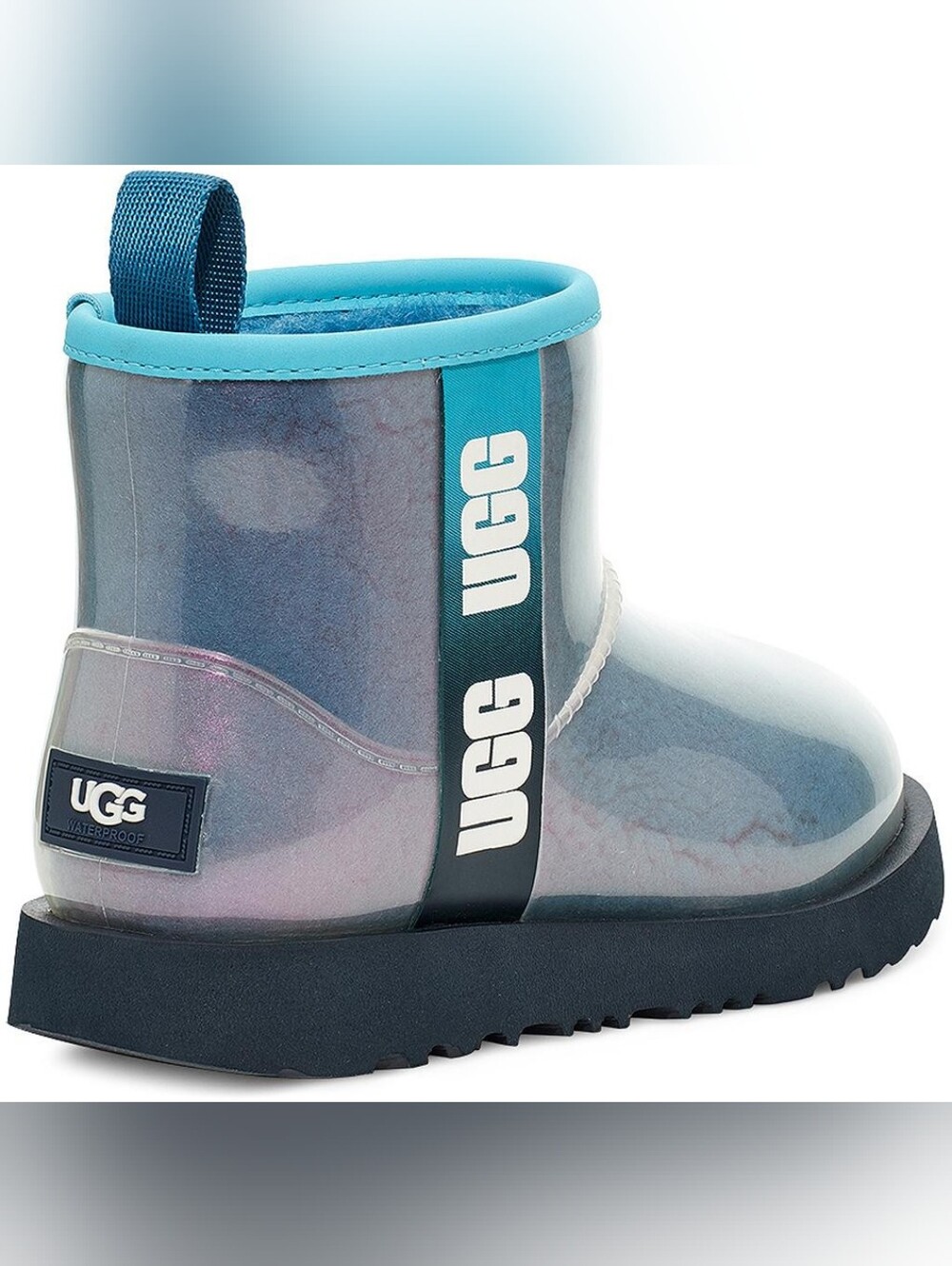 UGG Kids Classic Clear Mini II Gradient Boots In Blue Size 5 Youth - Picture 3 of 14